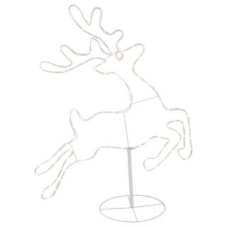 36" Lighted Running Reindeer Silhouette Outdoor Christmas Decor - Bed ...