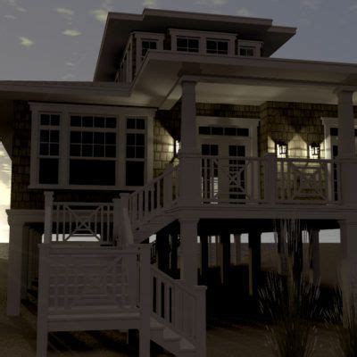 3 Bedroom Beach House with Rooftop Balcony. Tyree House Plans. | Beach house plans, Beach house ...