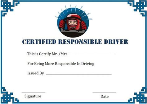 20 best Safe Driving Certificate Template images on Pinterest