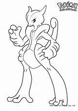 Pokemon Coloring Pages Mega Mewtwo X  Free Printable sketch template