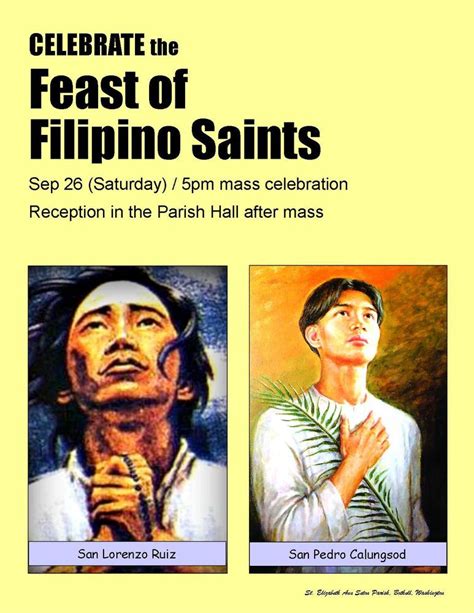 2015 Feast of Filipino Saints - St. Elizabeth Ann Seton Catholic Church - Bothell, WA