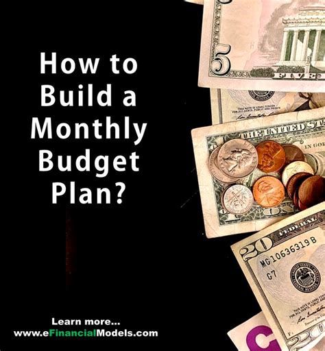 a pile of money with the words how to build a monthly budget plan?