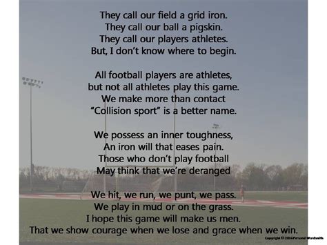 Football Players Poem Digital Download, Athletes Poem Photo Print, Athlete's Poem Digital Print ...