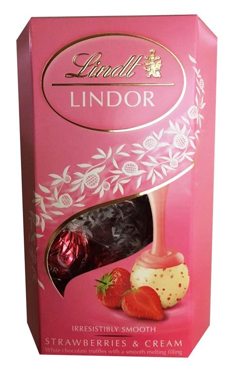 Buy Lindt Lindor Strawberry and Cream Lindor 200 g Pack of 2 Online at ...