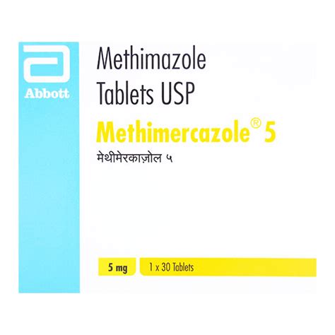 METHIMERCAZOLE 5mg Tablet 30's : Price, Uses, Side Effects | Netmeds