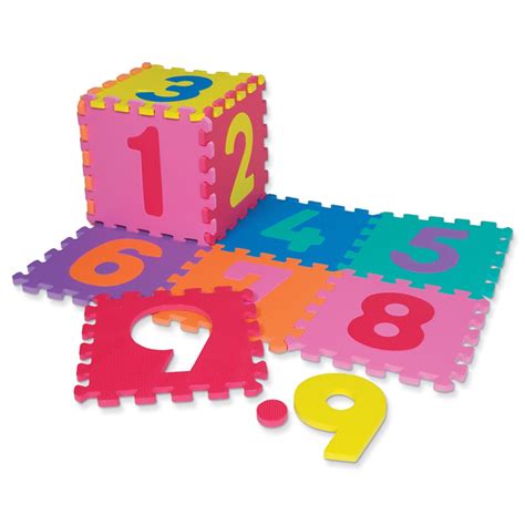 Numbers Puzzle Mat, Assorted Colors, 10" x 10", 20 Pieces/10 Squares - CK-4382 | Dixon ...