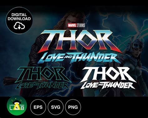 Thor : Love and Thunder Logo Digital Vector Clipart Stencil - Etsy