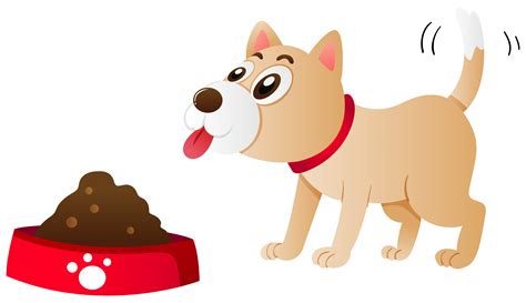 Dog Eating Food Clipart