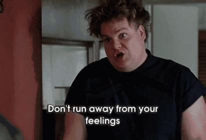 Don't Run Away GIF - TommyBoy Comedy ChrisFarley - Discover & Share GIFs