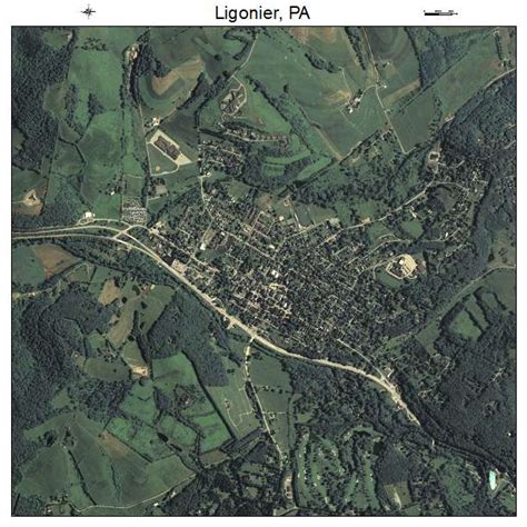 Aerial Photography Map of Ligonier, PA Pennsylvania