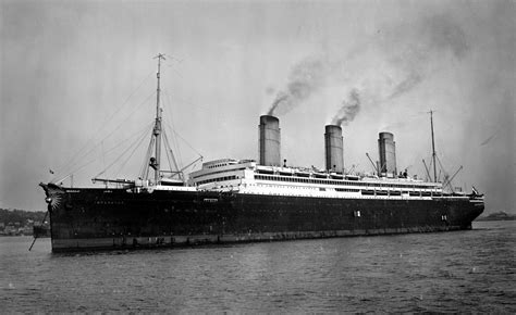 The SS Imperator (later RMS Berengaria) in 1913. At the time of her ...