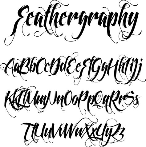 Feathergraphy Font Family by Måns Grebäck : Font Bros | Tattoo font for men, Tattoo lettering ...