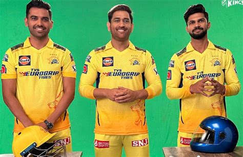 New Chennai Super Kings IPL Jersey 2023 | CSK Indian Premier League 2023 Kit with TVS Eurogrip ...