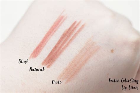 Revlon colorstay lip liners review and swatches ft nude blush natural ...