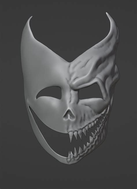 3D file two-faced mask ( Halloween mask )・3D printable model to download・Cults