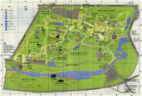 Bronx zoo map