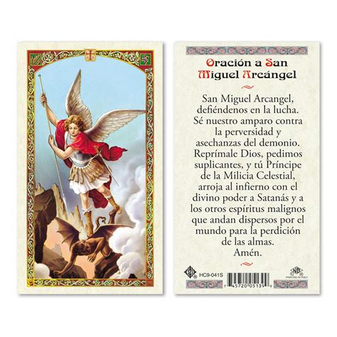 Buy Oracion a San Miguel Arcangel Laminated Prayer Cards - Pack of 25 ...