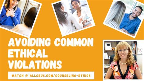 Avoiding Common Ethical Violations | Counseling Ethics - YouTube