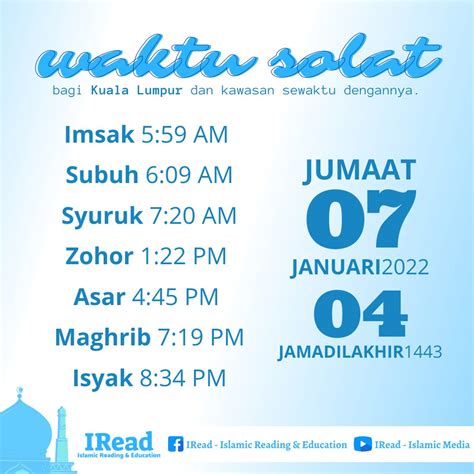 waktu solat zohor kl