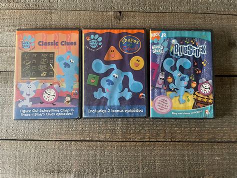 Blue's Clues Dvds // You Choose // Bluestock, Classic Clues or Shapes and Colors // Early 2000's ...