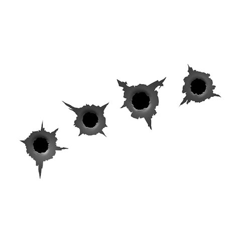 Premium Vector | Track from machine gun. bullet hole. damage and cracks on surface from bullet.