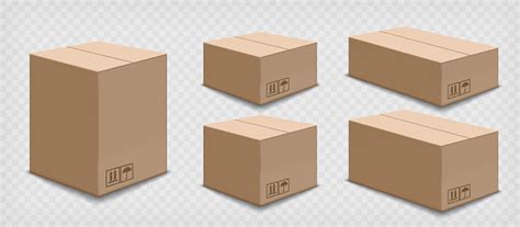 Cardboard Boxes Of Different Sizes Vector Templates Stock Illustration - Download Image Now - iStock