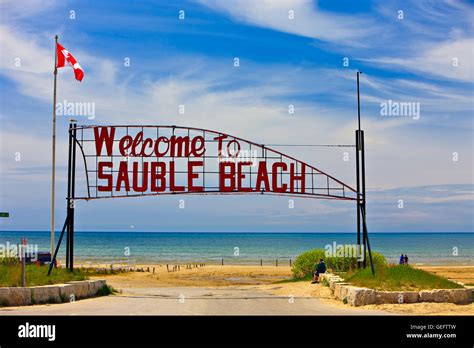 geography,travel, Canada, Ontario, Sauble Beach, Sauble Beach welcome ...