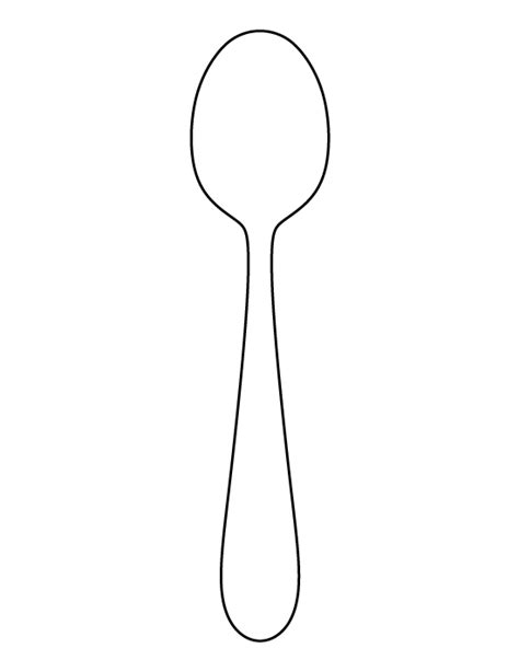 Printable Spoon Template