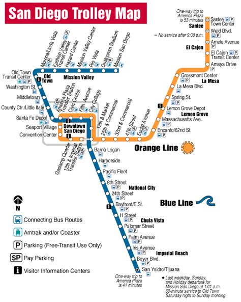 Exploring San Diego With The Trolley Map - Map Of Europe