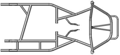 SolidWorks CAD Drawing of a Tony Kart Chassis at Kartbuilding Blog