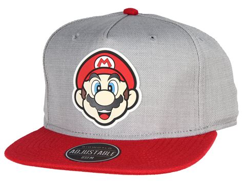 Nintendo Super Mario Bros Rubber Mario Logo Snapback Hat - Walmart.com