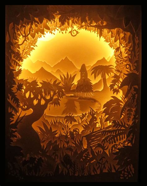 Paper Cutout Art, 3d Paper Art, Paper Artwork, Shadow Light Box, Shadow Box Art, Paper Cutting ...