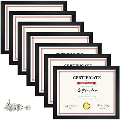 Scholartree 8.5x11 Picture Frame Black, 5 Pack Award Certificate Diploma Document 8.5 x 11 ...