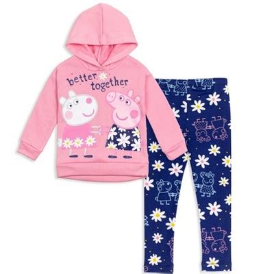 Peppa Pig Girls Fleece Hoodie And Leggings Outfit Set : Target