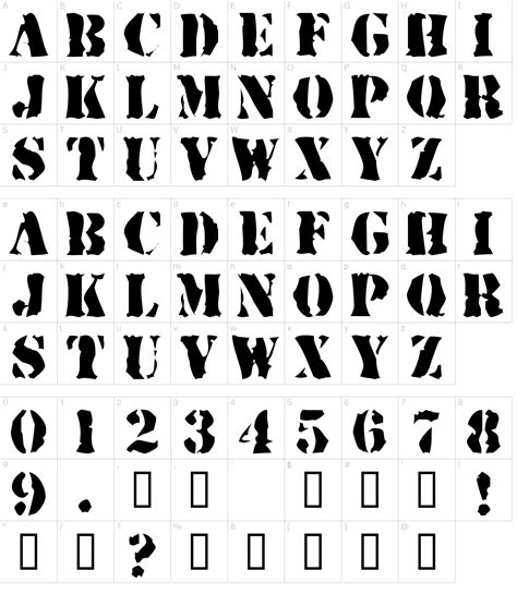 Alphabet Silhouette Fonts