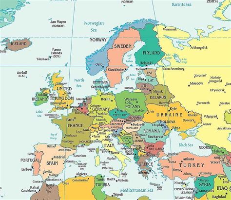 Map of Europe, Europe Map, European Maps, Countries, Landforms HD ...