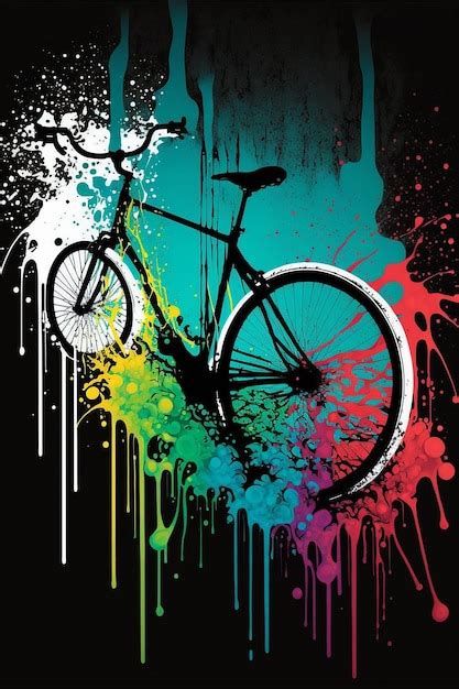 Premium Photo | Bicycle decorative art wallpaper