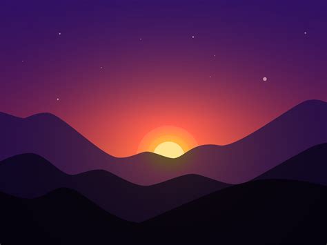 Sunset in Mountain Background 3642056 Vector Art at Vecteezy