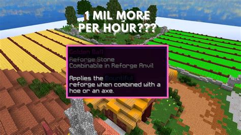 THIS REFORGE IN HYPIXEL SKYBLOCK IS *BETTER* THAN BLESSED?!?!? (1 MILLION MORE PER HOUR) - YouTube