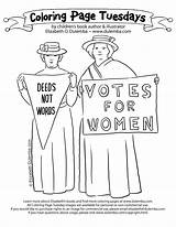 dulemba Coloring Page Tuesday  Suffragettes sketch template