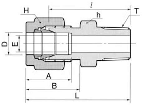 Item # DMC-12-12N-S, DMC-N Male Connector Tube Fittings On DK-LOK USA