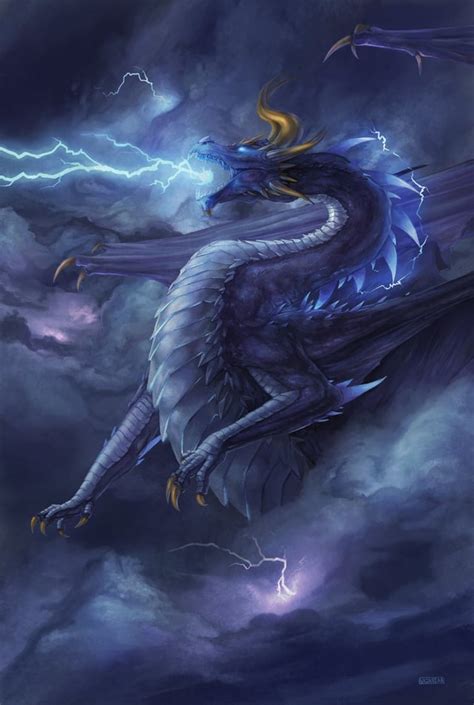 Storm Dragon, Digital, 20X30 : r/Art