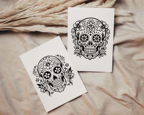 Sugar Skull SVG Skull SVG Floral Skull Svg Skull Clipart - Etsy