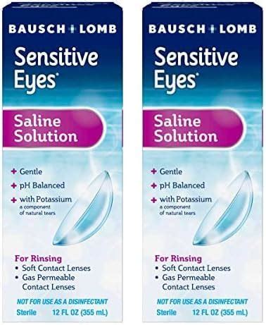 Amazon.com: Bausch & Lomb Sensitive Eyes Contact Lens Solution Saline ...