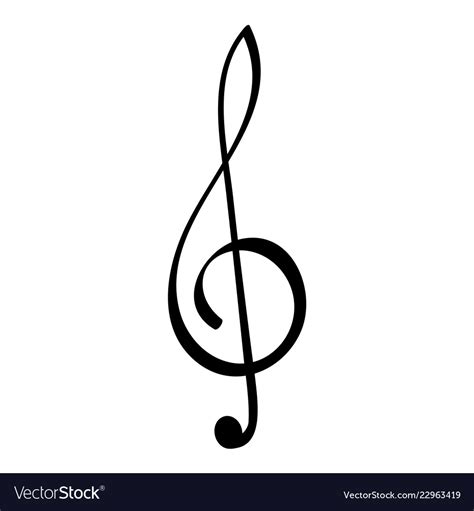 Treble clef or g Royalty Free Vector Image - VectorStock