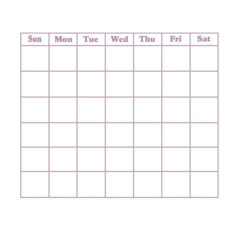 31 Day Blank Calendar Template | Calendar template, Blank calendar template, Calendar printables