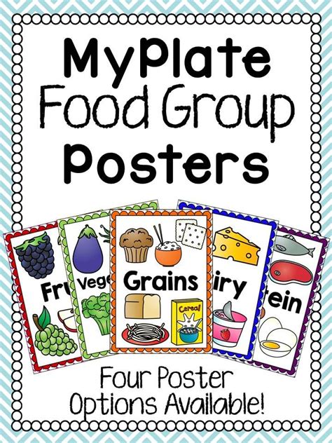 Food Group Posters - MyPlate | Group meals, Groups poster, Nutrition