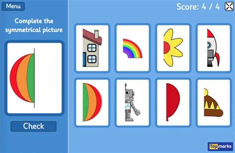 New free Symmetry Matching Game | Topmarks Blog