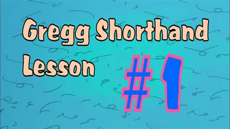 Gregg Shorthand Letters #1 - YouTube