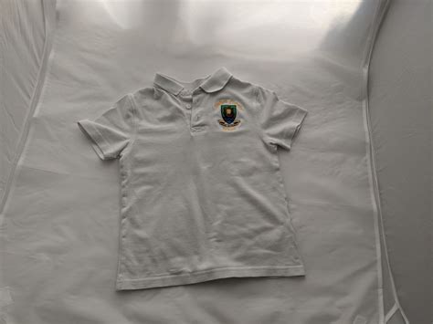 Polo Top - White - Seaford Primary Logo - Pre-loved Seaford School Uniform